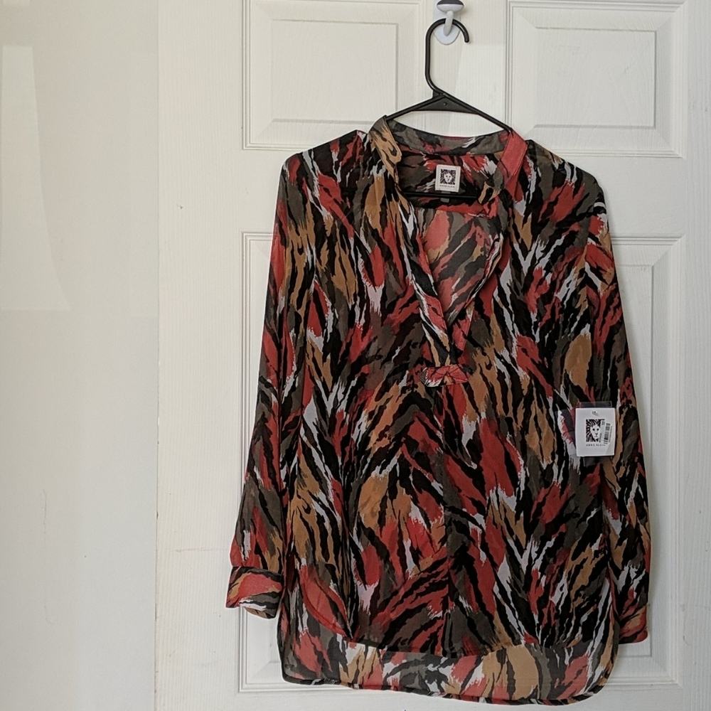 Anne Klein sheer tunic size 2
